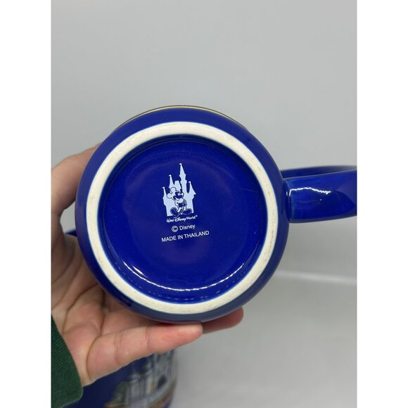 Walt Disney World Souvenir Mug Deep Blue - Magic Kingdom Relief 4.75"| Set of 2 - Picture 6 of 9